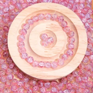 Perles en Verre "Bombe Cerise"