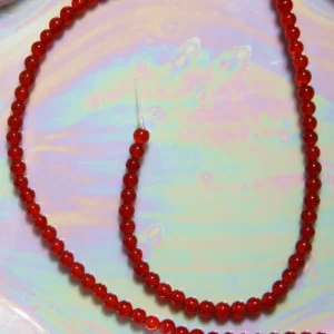 Perle Cornaline en pierre naturelle 4mm