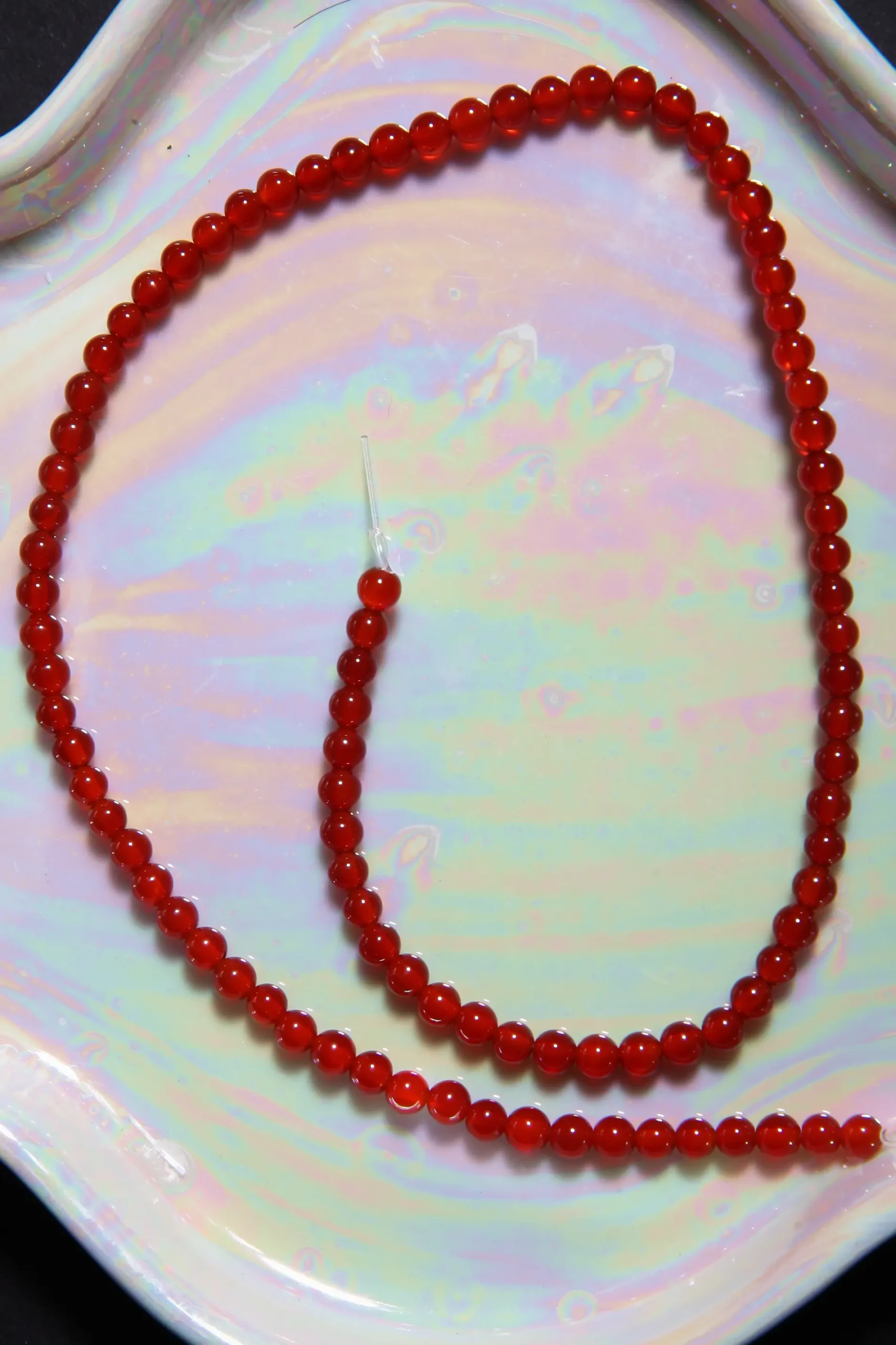 Perle Cornaline en pierre naturelle 6mm