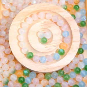 Perle l'oeil de chat en resine modele clair