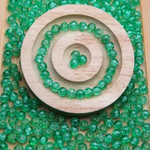 Perle en verre "Menthe"