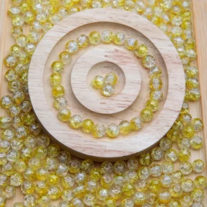 Perle en verre "Citron"