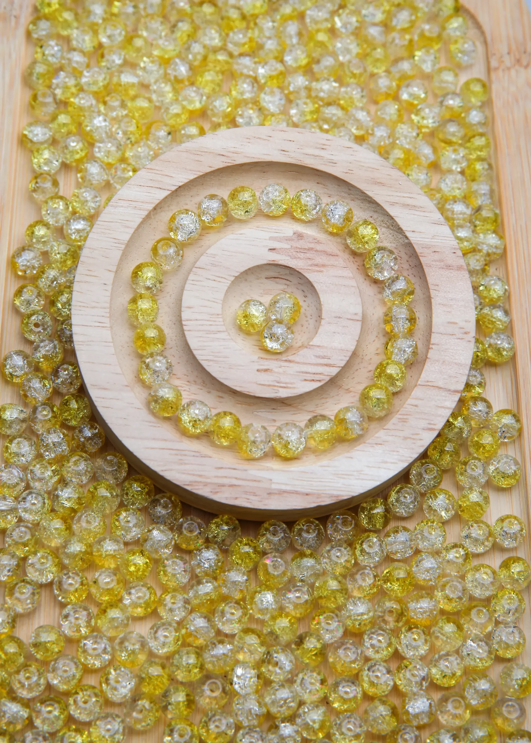 Perle en verre "Citron"