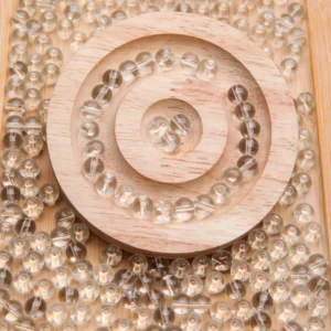 Perle en verre "Blanc Transparent"