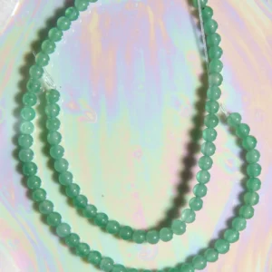 Perle Aventurine en pierre naturelle sur fil 4mm