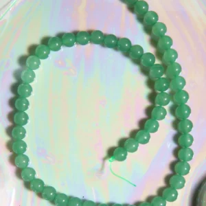 Perle Aventurine en pierre naturelle sur fil 6mm