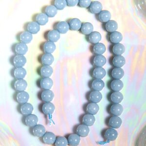 Perle Angelite 8 mm en pierre naturelle
