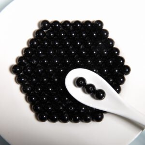 Perle Obsidienne noir 8 mm en pierre naturelle