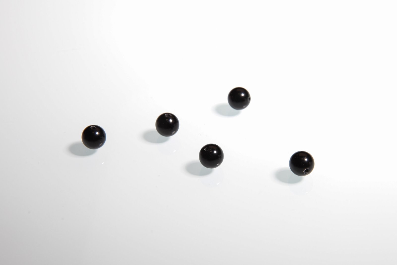 Perle Obsidienne noir 8 mm en pierre naturelle-2