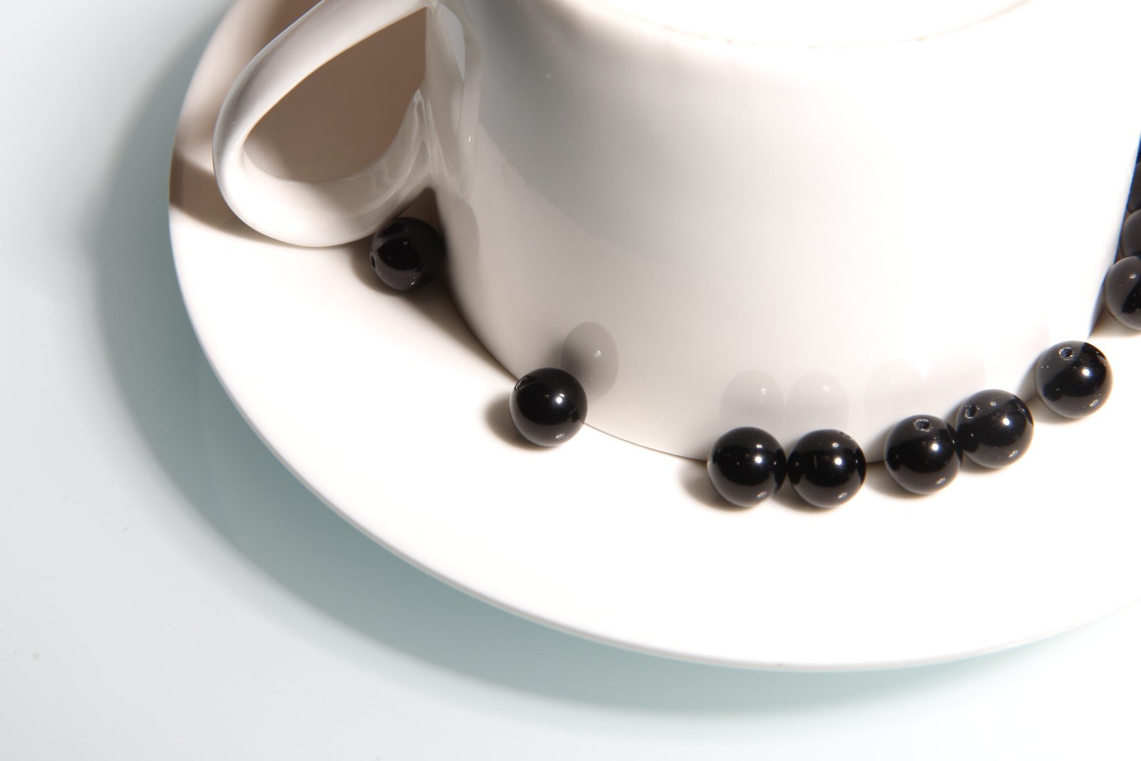 Perle Obsidienne noir 8 mm en pierre naturelle-1