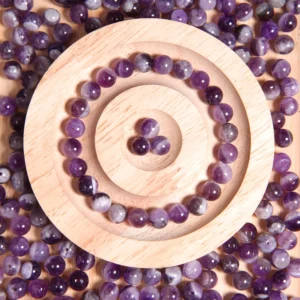 Perle Améthyste lavande 8 mm en pierre naturelle