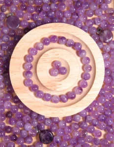 Perle Améthyste claire 8 mm en pierre naturelle