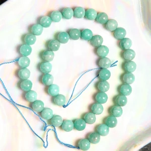 Perles Amazonite 8 mm en pierre naturelle sur fil