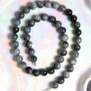 Perles Œil d’aigle 8 mm en pierre naturelle sur fil