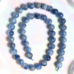 Perle Cyanite 8 mm en pierre naturelle sur fil