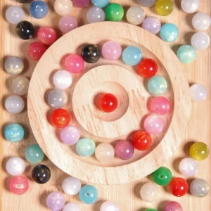 Perles Sablé multicolores en résine 12mm