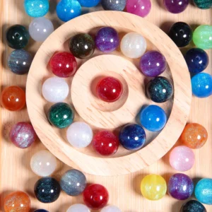 Perles Ciel étoilé multicolores en résine