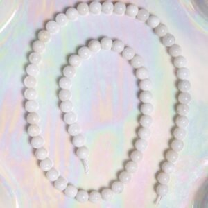 Perle Pierre de lune 6 mm en pierre naturelle sur fil