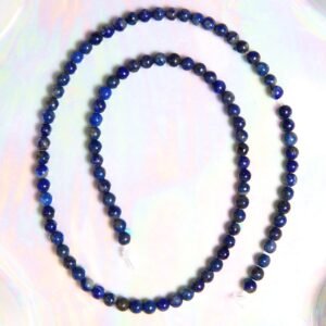 Perle Lapis lazuli 4 mm en pierre naturelle sur fil